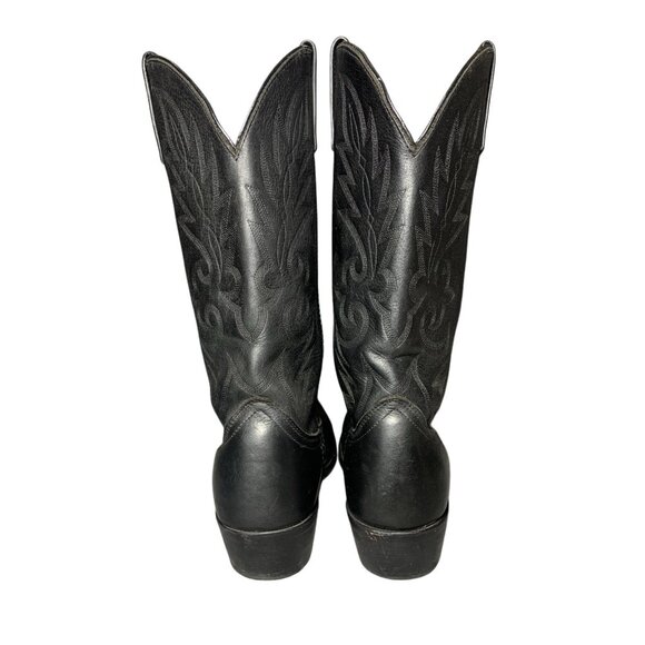 Santa Fe Boot Co. Men\'s Size 10 D Black Leather Pull On Cowboy Western Boots main image 4